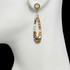 Orange Michal Golan Jewelry Long Open Teardrop Earrings - second image