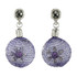 Anat Collection Purple Flower Fashion Net Earrings