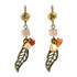 Brown Anat Jewelry Filigree Leaf  Earrings