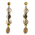 Brown and Yellow Circles  earrings from Anat Jewelry