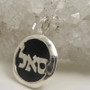 Silver Kabbalah Pendant W/Onyx Stone For Abundance And Prosperity