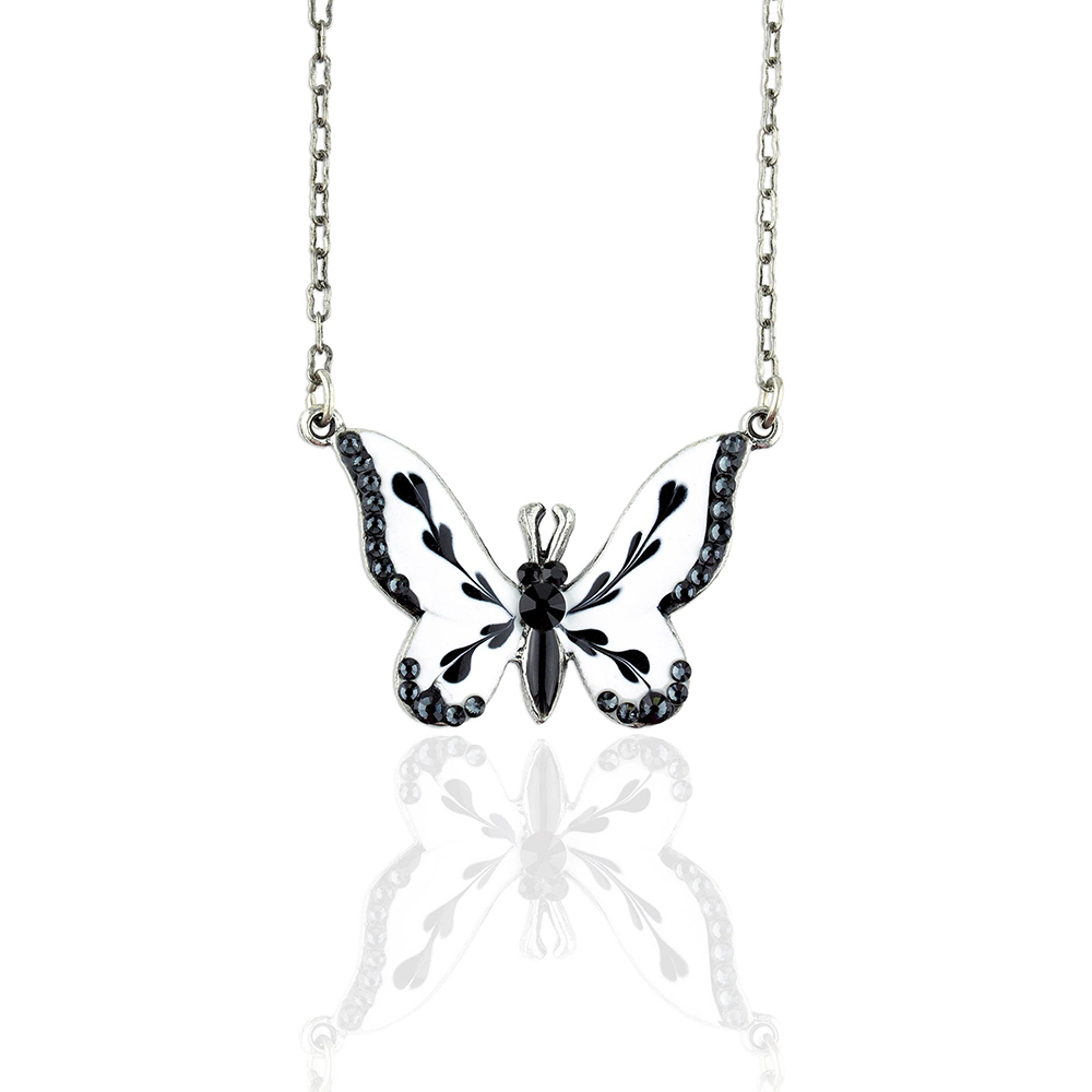 swarovski crystal butterfly necklace