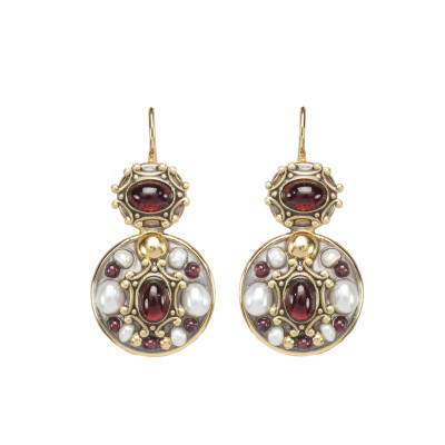 Michal Golan Victorian Double Round Earrings