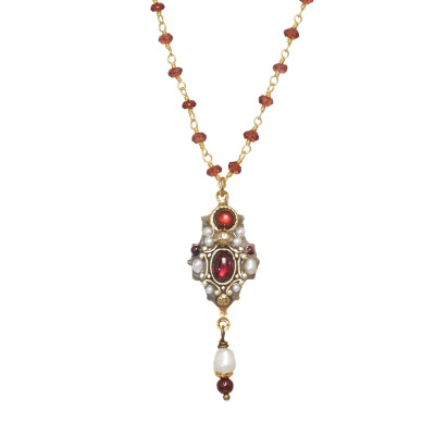 Michal Golan Victorian Garnet Necklace