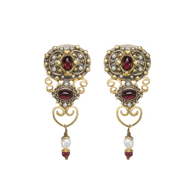 Michal Golan Victorian Vintage Clip on Earrings