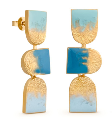 Joidart Moitie Aribau 3 Piece Gold Earrings