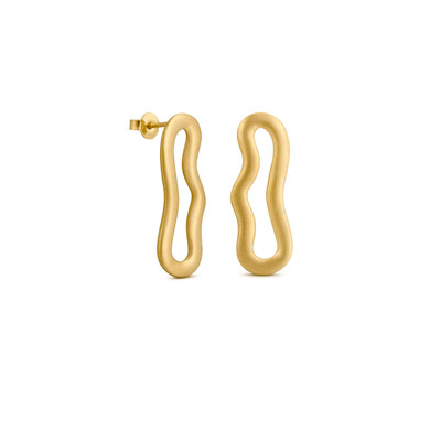 Joidart Meandres Medium Stud Gold Earrings