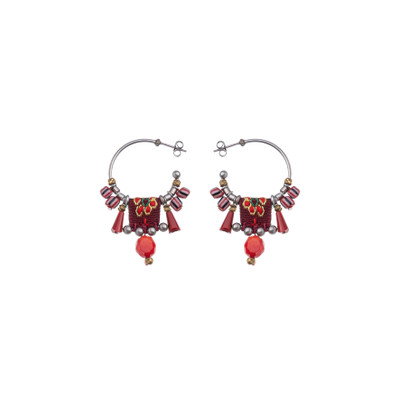 Ayala Bar Crimson Fire Ember Queen Hoop Earrings