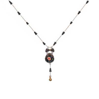 Ayala Bar Obsidian Night Black Satin Necklace