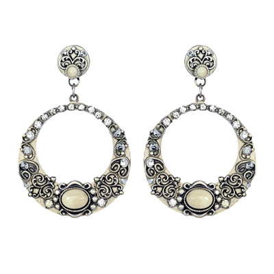 Michal Golan Sahara Riverstone Hoop Earrings
