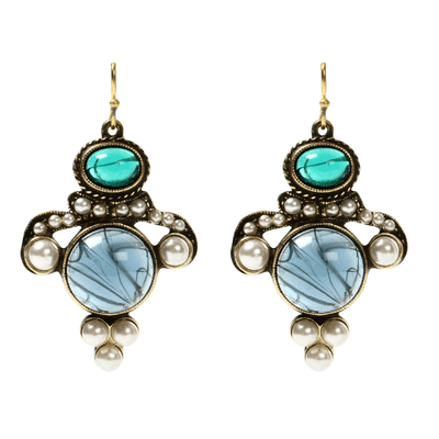 Ben Amun Maharaji Sapphire Jewel Earrings