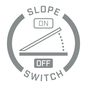 Bushnell Golf Pro X2 slope edition on-and-off switch icon. Bushnell Golf Pro X2 slope edition on-and-off switch icon.