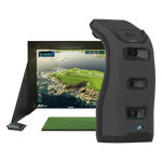 LPi Indoor Launch Monitor Front View With Simulation Screen And Hitting Mat On Transparent Background LPi Indoor Launch Monitor Front View With Simulation Screen And Hitting Mat On Transparent Background