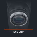 Detailed view of replacement eye cup for Pro XE rangefinder.