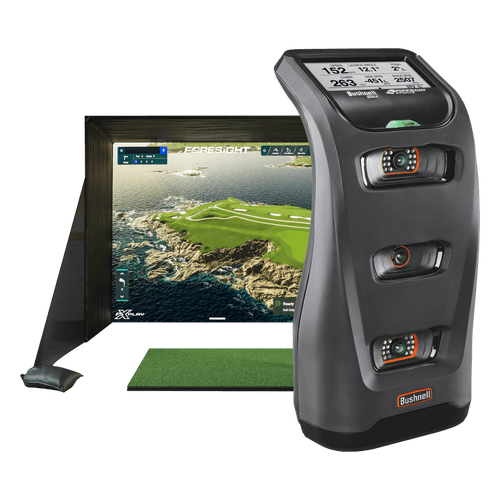 Launch Pro Launch Monitor Front View With Simulation Screen And Hitting Mat On Transparent Background Launch Pro Launch Monitor Front View With Simulation Screen And Hitting Mat On Transparent Background