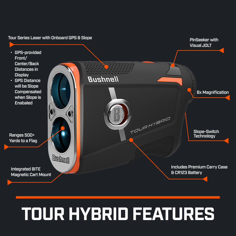 Tour Hybrid: Precision Golf Rangefinder with GPS Slope Technology