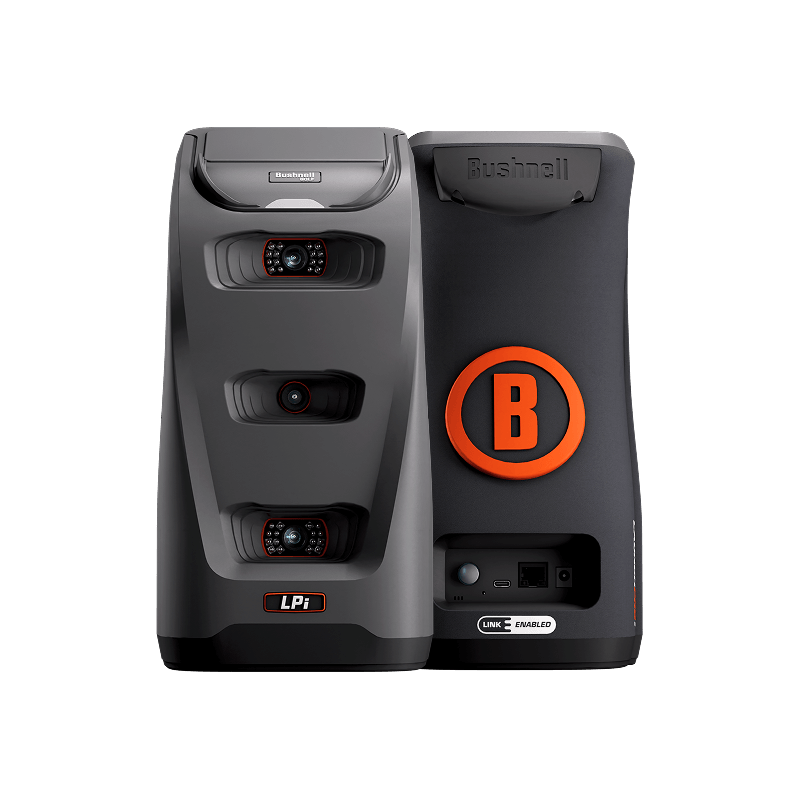 Bushnell LPi Launch Monitor (front/back view). A professional indoor golf launch monitor.