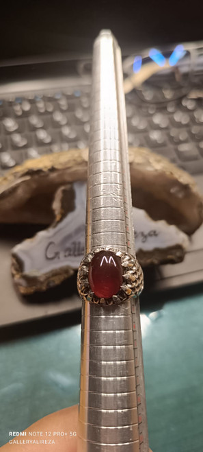 Genuine Aqeeq Yemeni Carnelian Ring: 925 Sterling Silver, Untreated Aqiq, Naturally Mined Agate
