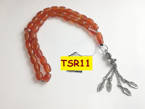 Natural Untreated Aqeeq Yemeni Tasbih, Genuine Untreated Aqiq Yemeni Tasbeeh, Tasbih Mesbehe Misbaha Rosary Sibha Light Brown Colour Agate 33 Beads سبحة تسبیح مسبحه عقیق یمنی