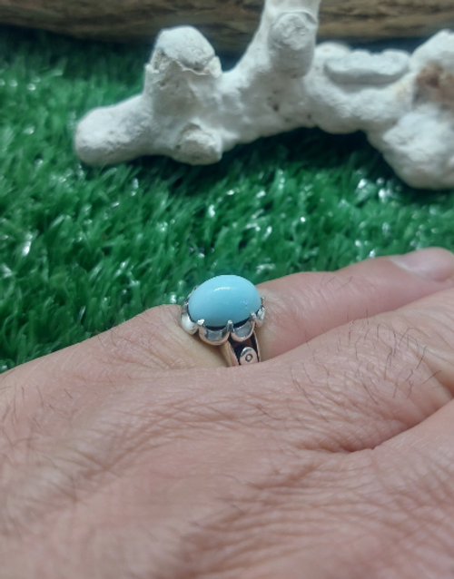 Persian Feroza Nishaburi Ajami 925 silver sterling girl ring Natural