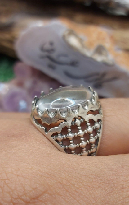 Dure Najaf Ring, Crystal Quartz ring, Shia Ring, Imam Zamin, Ya Zamen Ahoo, Allah Mohammed, Ali Fatemeh, Fatima Fatimah, Hasan Hussain, Afulfazl Abbas, Imam Reza, Imam Redha, 14 Masooms, Sajad Baqir, Allah Mohammed, Musa Reza,