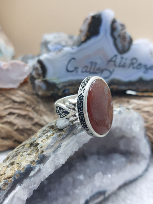 Carnelian Aqeeq ring, carnelian Aqeeq ring for men, carnelian Aqeeq ring for lady, carnelian Aqeeq stone ring,