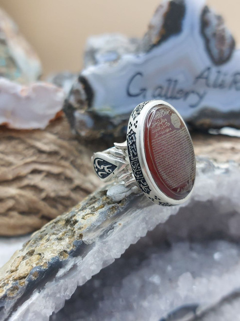 Carnelian Aqeeq ring, carnelian Aqeeq ring for men, carnelian Aqeeq ring for lady, carnelian Aqeeq stone ring,