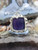Echter Amethyst, tropfenförmig geschliffen, Damenanhänger aus 925er Silber, arabische islamische Kalligrafie, Mädchen, Damen