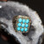 Bague homme en argent sterling 925 et turquoise faite à la main
