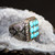 Turquoise 925 sterling silver men Ring, Shia Moslim Ladies Ring