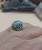 Turquoise shajari 925 silver sterling men ring real