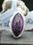 Genuine Amethyst Natural Tear drop cut 925 Silver Pendant Arabic Carved Islamic Calligraphy