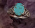 Persian Turquoise Neyshaburi shajari 925 silver sterling Girls ring, Shia Muslim Ring