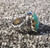 Bague homme en argent sterling 925 avec turquoise persane Neyshaburi shajari