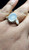 Bague en argent sterling 925 avec pierre d'agate mousse extraite naturellement