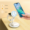 Choetech T585-F 3-in-1 15W Magnetic Wireless Charger Station White for Apple