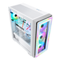 *Open Box!!! Pick up ONLY* Segotep GANK 360 RGB E-ATX Tempered Glass Full Tower Case - White