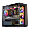 Jonsbo D300 MATX Tempered Glass Micro Tower Case - Black