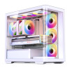Jonsbo D300 MATX Tempered Glass Micro Tower Case - White