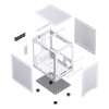 Jonsbo C6 White M-ATX Tower Case White