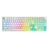 Epomaker Galaxy100 Lite RGB Hot-swappable Wireless Mechanical Keyboard - Creamy White, Wisteria Linear Switch V2, 100 keys