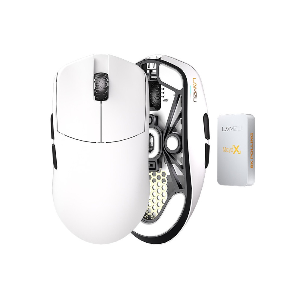 Lamzu Maya X Wired/Wireless Optical Gaming Mouse White