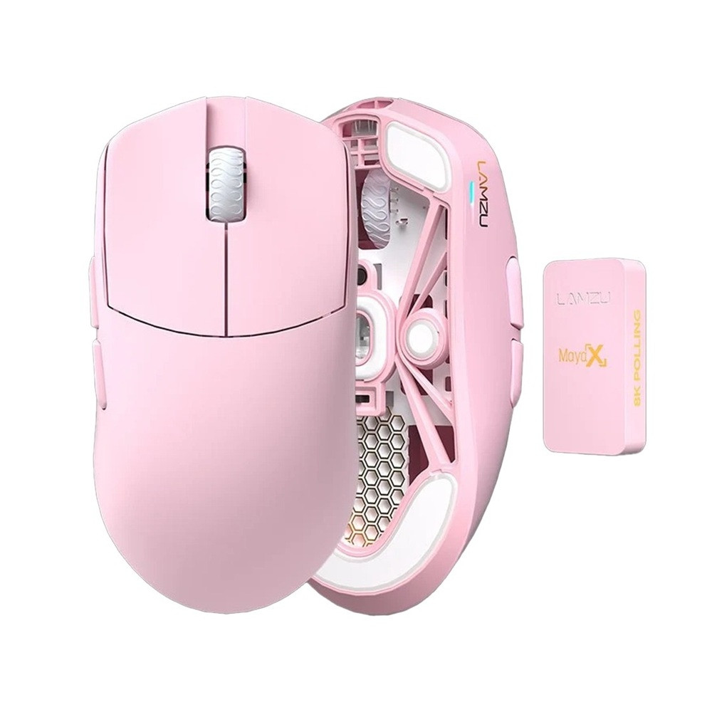 Lamzu Maya X Wired/Wireless Optical Gaming Mouse Pink