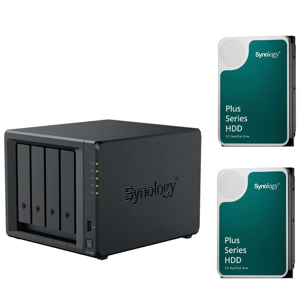 Synology DS423+ NAS【HDD 2TB×4 8TB付】 Synology DS423+ With 2X Synology 3310 8TB NAS HDD Bundle