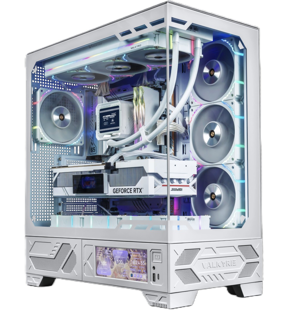 Valkyrie VK03 LCD ATX Mid Tower Gaming Case White