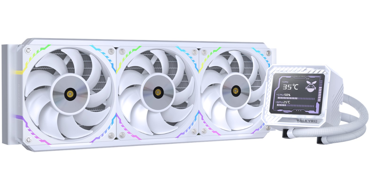 Valkyrie V360 LCD 360mm AIO CPU Liquid Cooler White