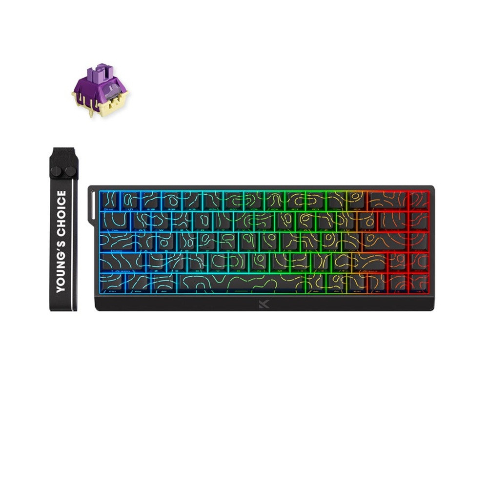 MCHOSE Ace 68 RGB Wired Keyboard Black Topographic Magnetic