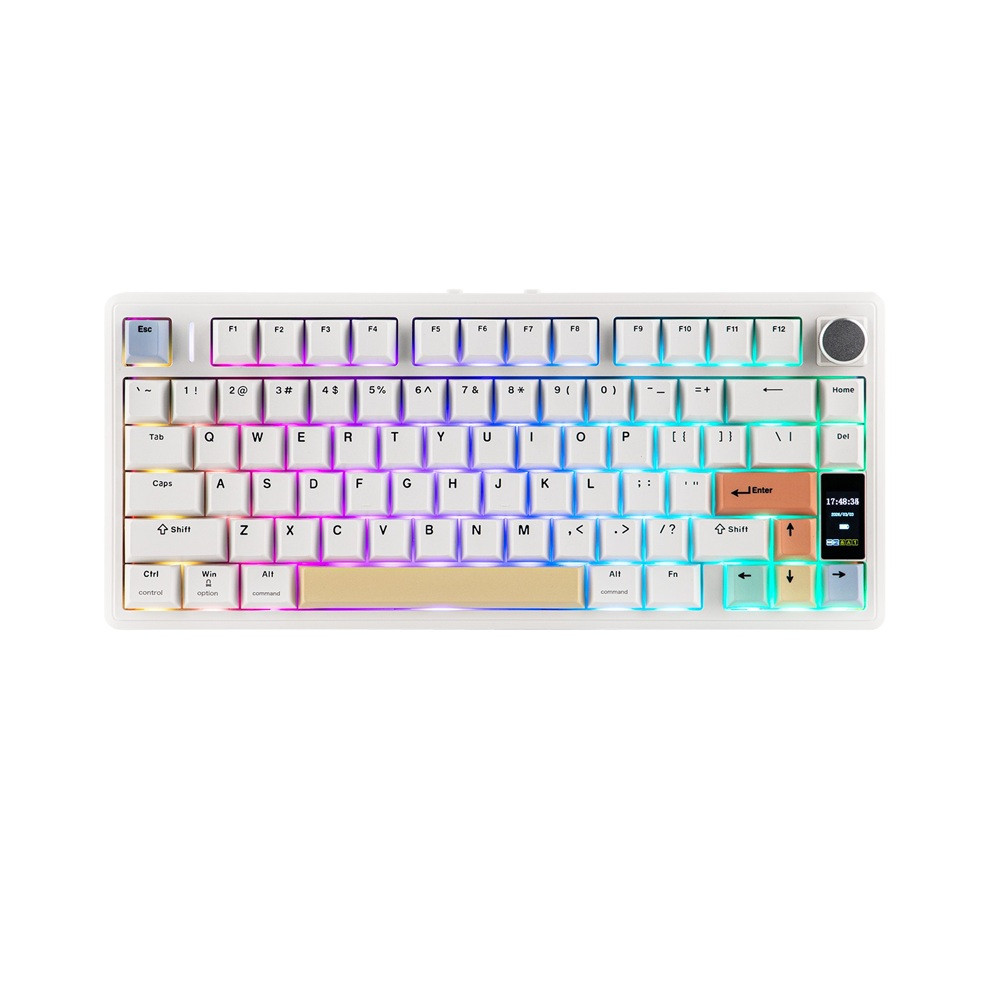 Epomaker TH80 V2 Pro Wireless Keyboard White, Creamy Jade