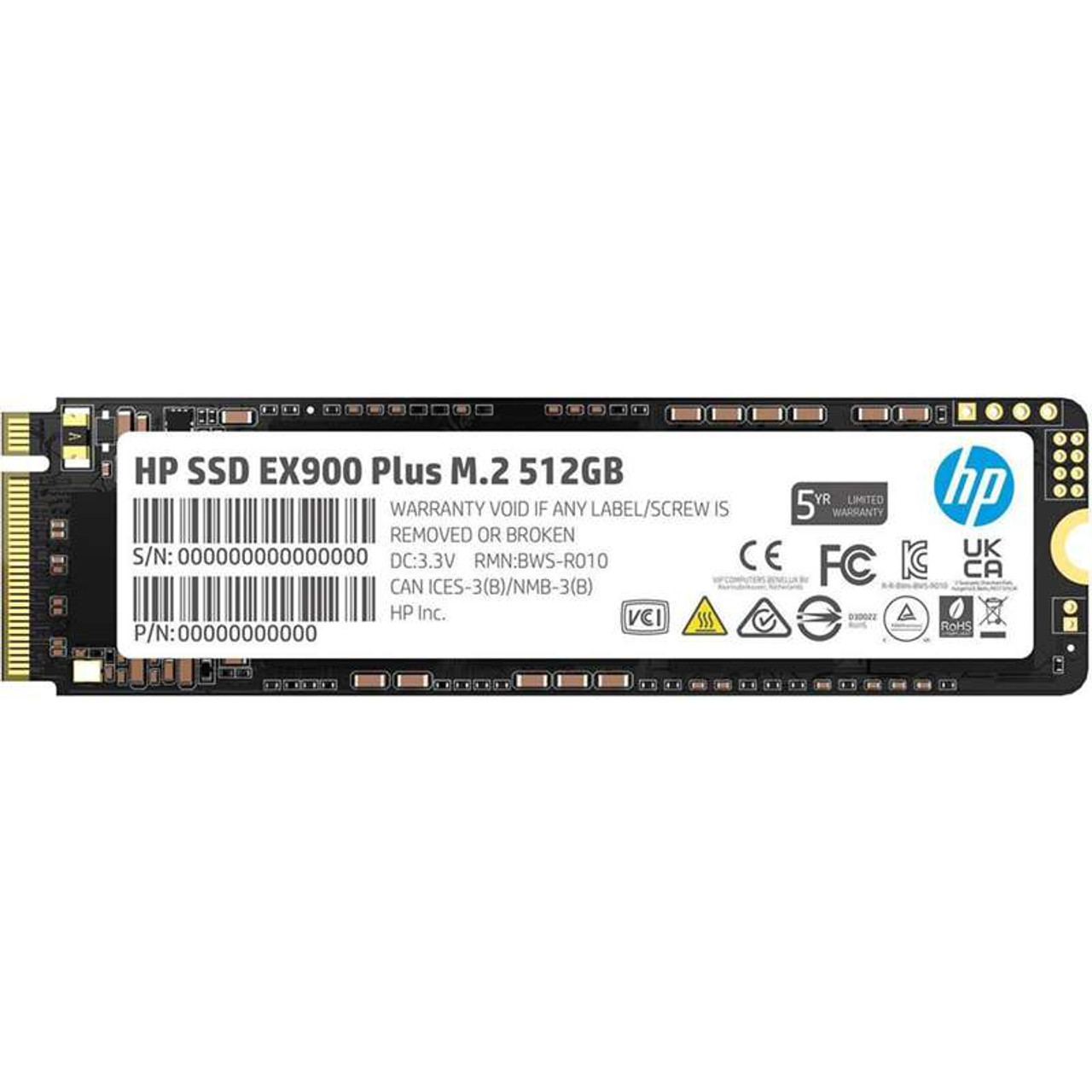 HP EX900 Plus 512GB Gen3x4 NVMe M.2 Internal SSD