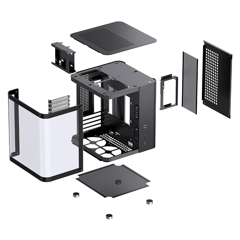Jonsbo TK-1 M-ATX Mini Tower Case Black TK-1 Black